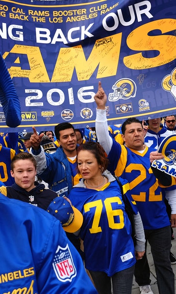 LA Rams fans rally at Coliseum to demand team's return